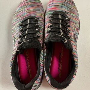 Skechers Black and Pink Athletic Sneakers